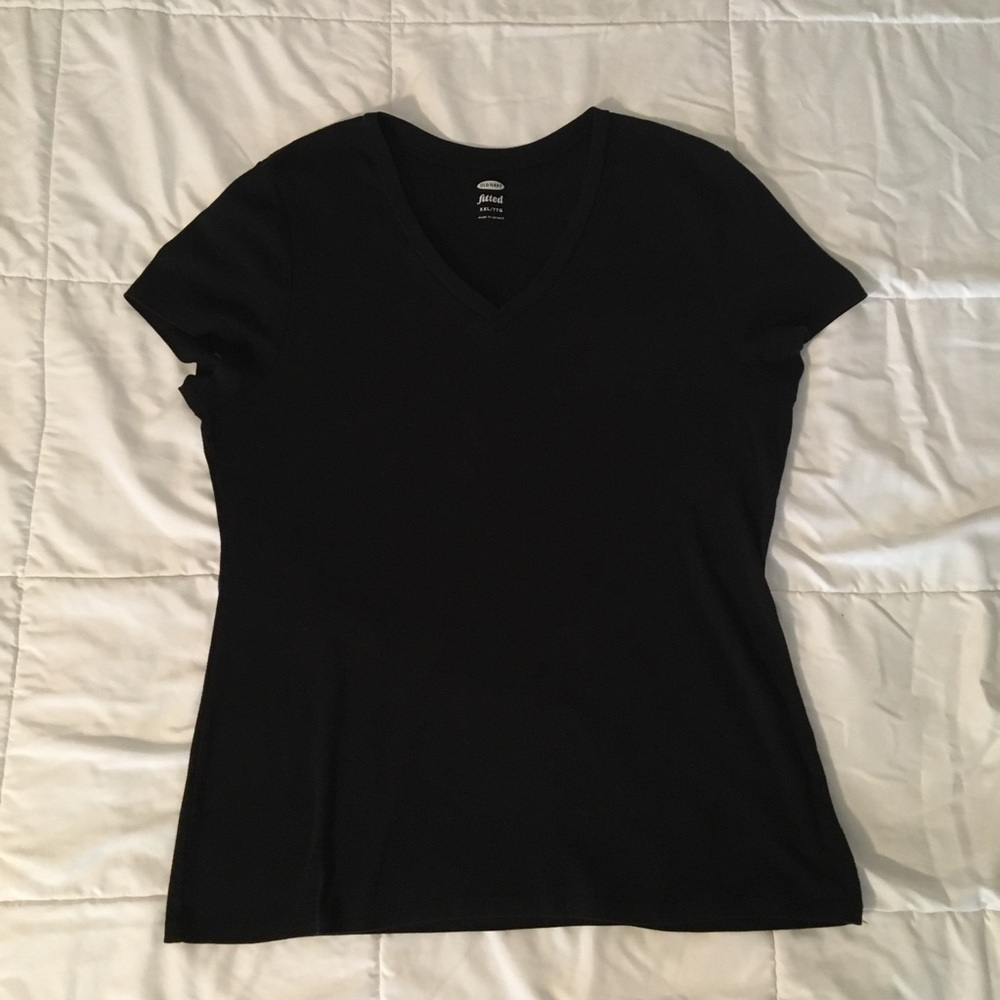 Old Navy Fitted Vee Neck Tee Shirt